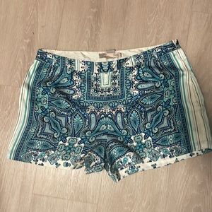 Paisley Print Shorts